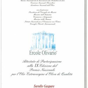 PREMIO ERCOLE OLIVARIO DI SPOLETO edizione 2001: FINALISTA PREMIATO