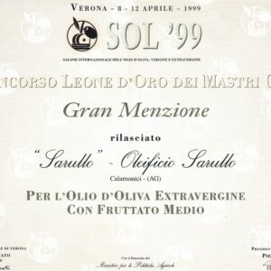 SOL DI VERONA edizione 1999 e 2001: GRAN MENZIONE D’ONORE